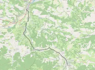 Spoorlijn Boussens - Saint-Girons op de kaart