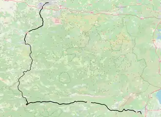 Spoorlijn Carcassonne - Rivesaltes op de kaart