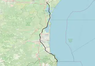 Spoorlijn Narbonne - Port-Bou op de kaart