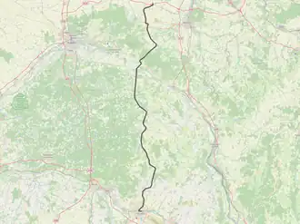 Spoorlijn Auxy-Juranville - Bourges op de kaart