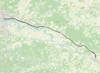 Spoorlijn Orléans - Gien op de kaart