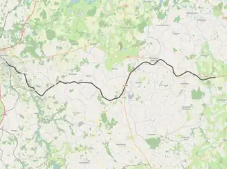 Spoorlijn Argenton-sur-Creuse - La Chaussée op de kaart