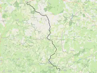 Spoorlijn Champillet-Urciers - Lavaufranche op de kaart