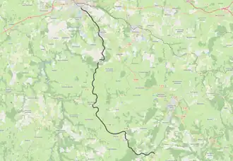 Spoorlijn Montluçon - Gouttières op de kaart