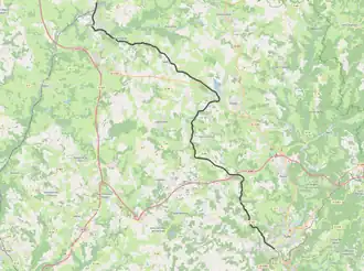 Spoorlijn Uzerche - Tulle op de kaart