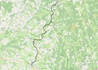 Spoorlijn Seilhac - Treignac op de kaart