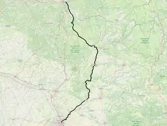 Spoorlijn Brive-la-Gaillarde - Toulouse-Matabiau via Capdenac op de kaart