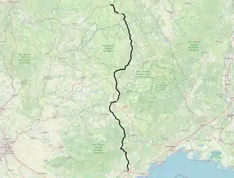 Spoorlijn Béziers - Neussargues op de kaart