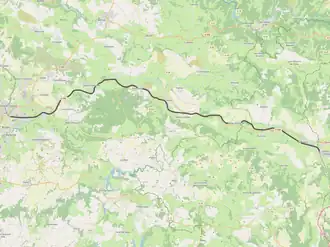 Spoorlijn Sévérac-le-Château - Rodez op de kaart