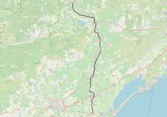 Spoorlijn Vias - Lodève op de kaart