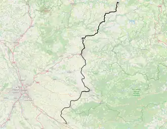 Spoorlijn Castelnaudary - Rodez op de kaart