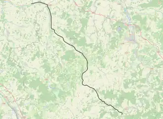 Spoorlijn Triguères - Surgy op de kaart