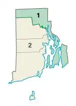 Congresdistricten van Rhode Island vanaf 2003