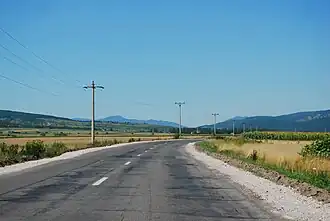 De DN12 ten noorden van Sfântu Gheorghe