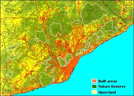 Landgebruik in het Stedelijk gebied van Barcelona