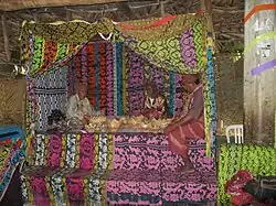 Bezoek door de Raja van Biboki aan het dorp Motadik.