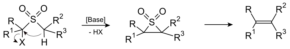 Reactiemechanisme van de Ramberg-Bäcklund-reactie