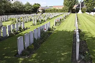 Overzicht van de begraafplaats