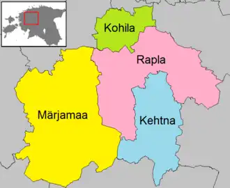 Kaart van Raplamaa