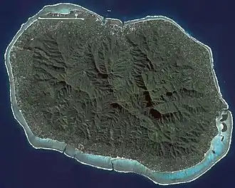 Luchtfoto van Rarotonga