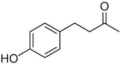Structuurformule van 4-(4'-hydroxyfenyl)butaan-2-on