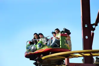 De achtbaan Ratón Loco in La Feria Chapultepec Mágico.