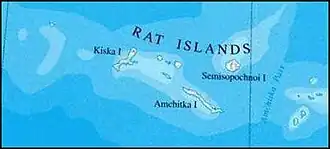Kaart van Rat Islands