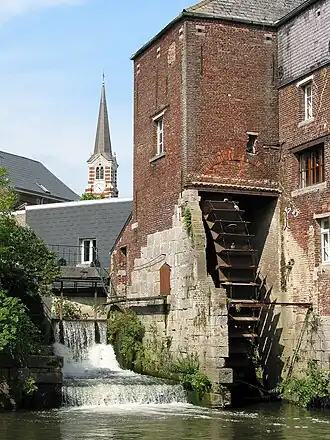 Watermolen op de Zenne in Rebecq