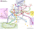 Het metronet van Madrid telt twee ringlijnen.