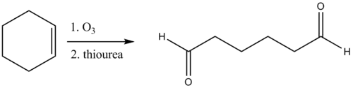 reduction cleavage of product from ozonolysis