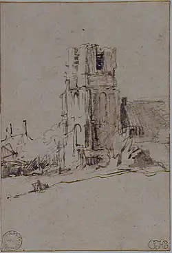 Tekening van Rembrandt uit circa 1650.