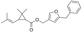 Structuurformule van resmethrine