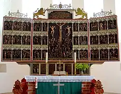 Retabel in de Stefanuskerk van Schortens