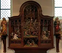 Retabel in de kerk van Sint-Margriete-Houtem