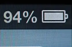 Retina-display van een iPhone 4: De losse pixels zijn op normale kijkafstand niet zichtbaar.