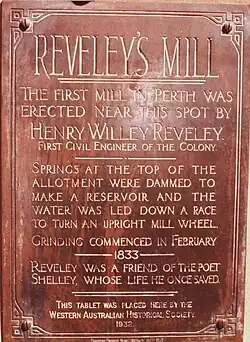 Herdenkings­plaat Reveley's watermolen