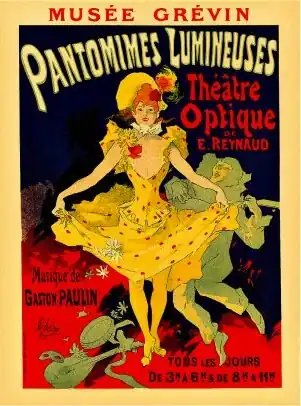 Reclameaffiche voor Pantomimes Lumineuses