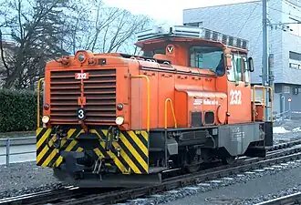  locomotief Gm 232 te Landquart