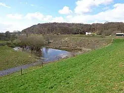 Hoornwerk bij de Grebbesluis, met de Grebbeberg in de achtergrond
