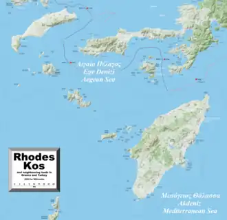 Kaart van Kos