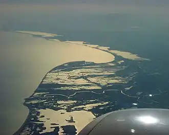De Rhônedelta vanuit de lucht