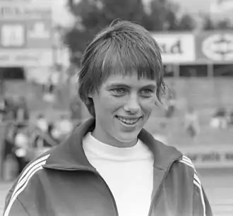 Ria Ahlers bij de NK van 1972