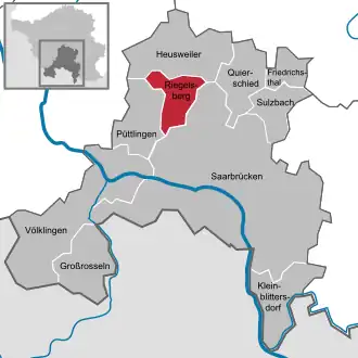 Kaart van Riegelsberg