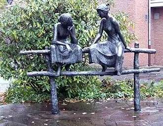 Sculptuur (Jürgen Ebert, 1987) in het centrum van Rinkerode