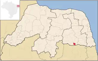 Kaart van Monte das Gameleiras