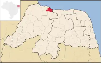 Kaart van Porto do Mangue