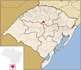 Kaart van Fortaleza dos Valos