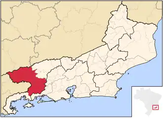 Ligging van de Braziliaanse microregio Vale do Paraíba Fluminense in Rio de Janeiro