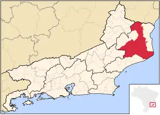 Kaart van Campos dos Goytacazes