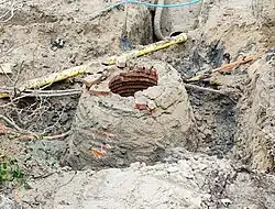 Gemetselde rioolput uit de jaren 1930